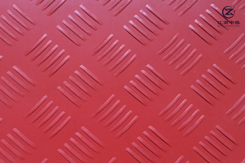 紅色五杠防滑膠板